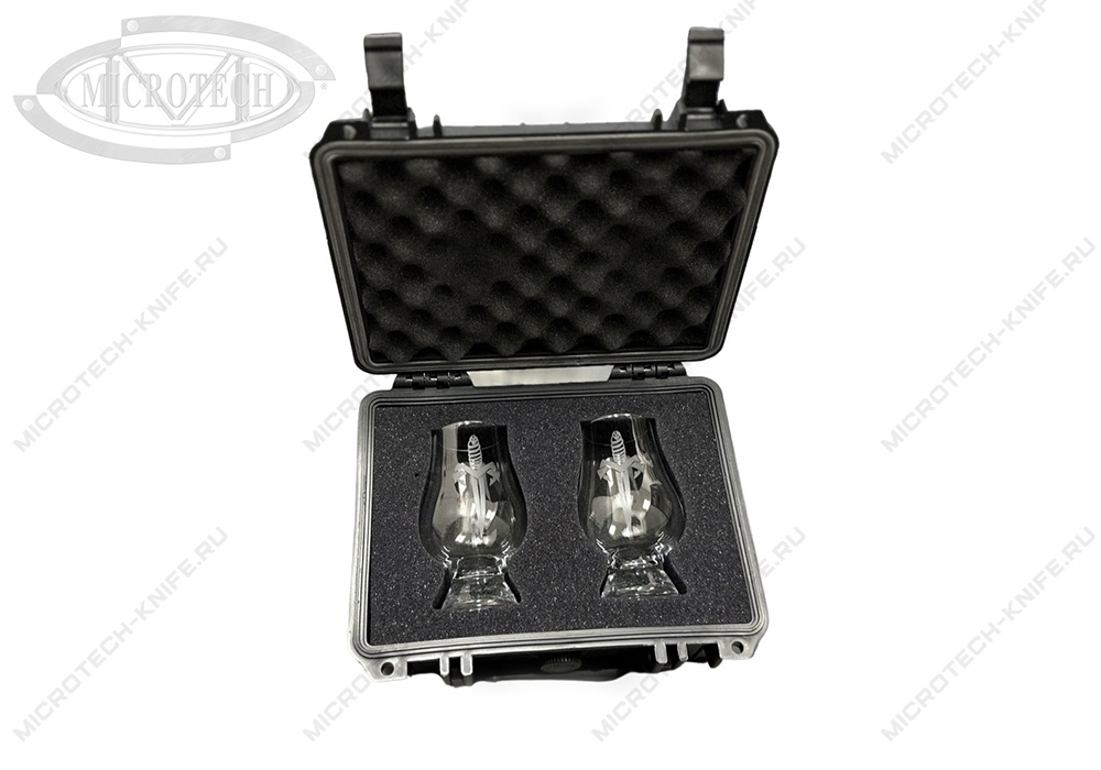 Marfione Custom Shot Glass Set with Travel Case Blade Show