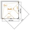 Cezares ECO-O-AS-2-90-C-CR Душевой уголок, цвет: хром