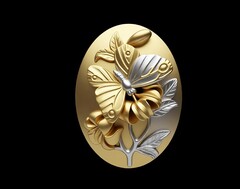 Силиконовый молд Камея № 29 Бабочка Объемная