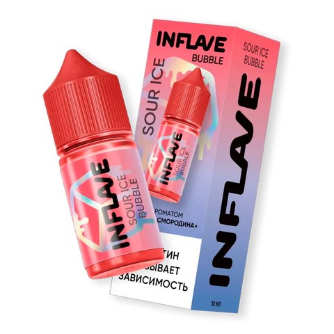 Жидкость INFLAVE Bubble Sour Ice Salt 2% 30 ml - Холодная кислая малина Смородина