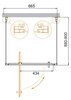 Cezares MOLVENO-BA2-70/90-C-CR-IV Душевой уголок, цвет: хром