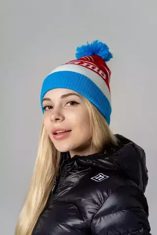 Вязаная шапка Noname Original Beanie red-blue