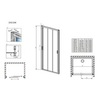 Radaway Evo DW 335085-01-01 Дверь душевая в нишу раздвижная 86х200 см