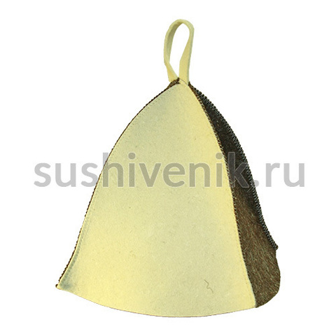 Шапка для бани серо-белая - 6