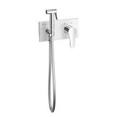 Teska BTK6410W Встраеваемый смеситель c гигиеническим душем Elsa, белое стекло фото