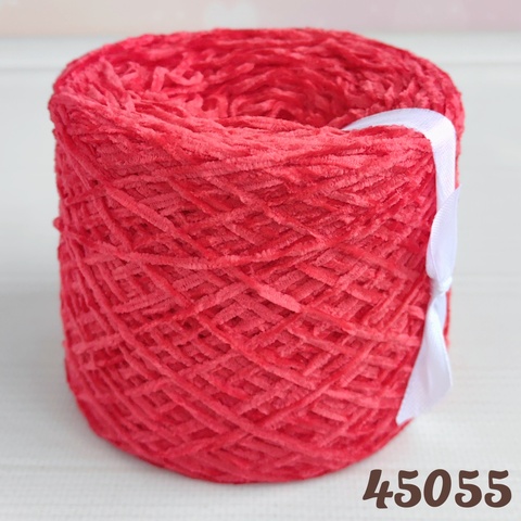 Велюр бобинный 450м/100гр (3мм) 45055, Алый