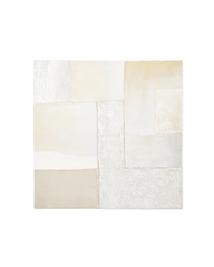 Pineda Абстрактный холст белого цвета 95 x 95 см
