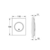 GROHE Nova Cosmopolitan 38804000 Клавиша смыва для писсуара