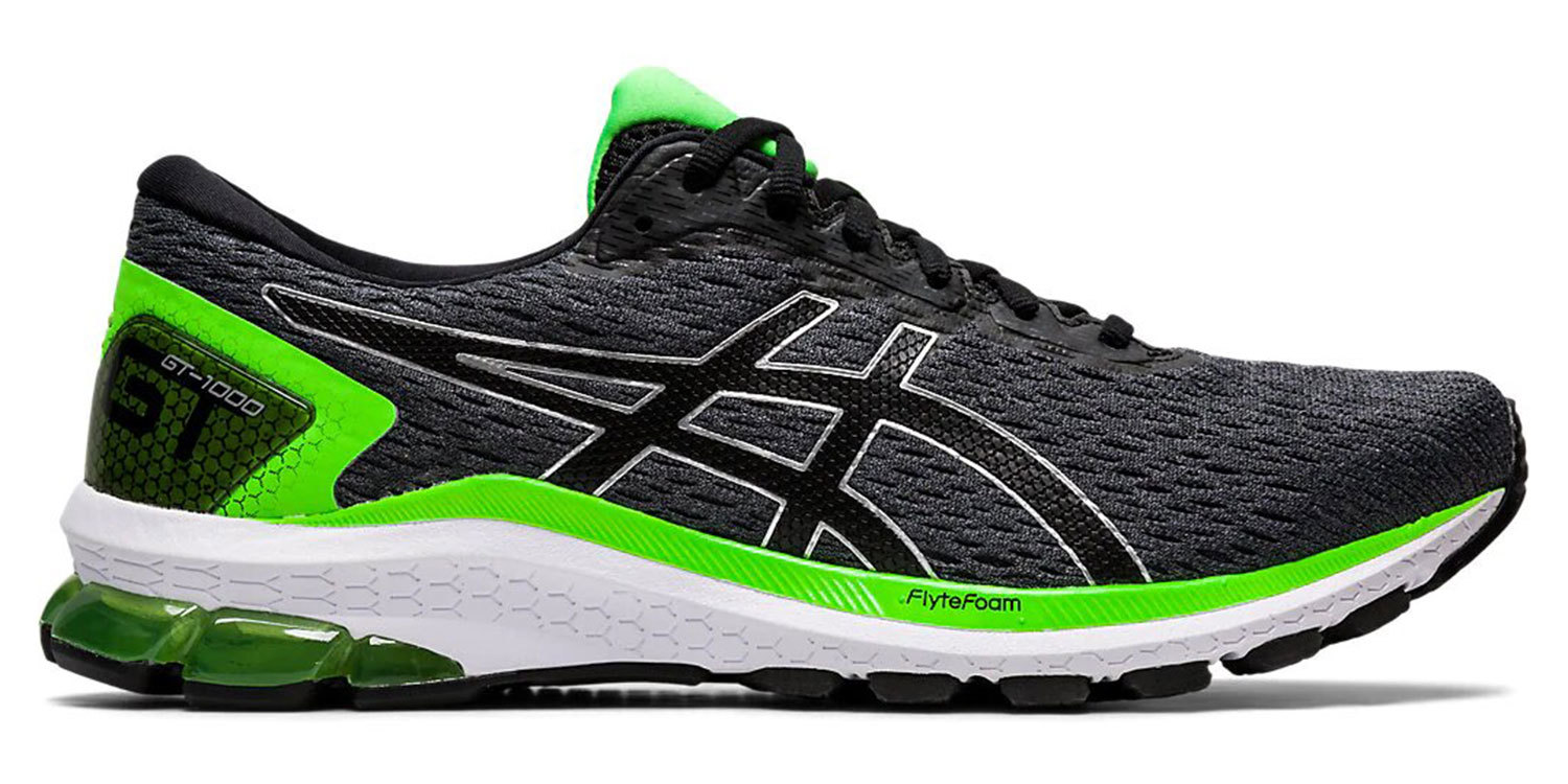 Asics Gt 1000 9 кроссовки для бега мужские черные-зеленые