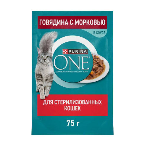 Purina one с курицей и морковью в соусе 75гр