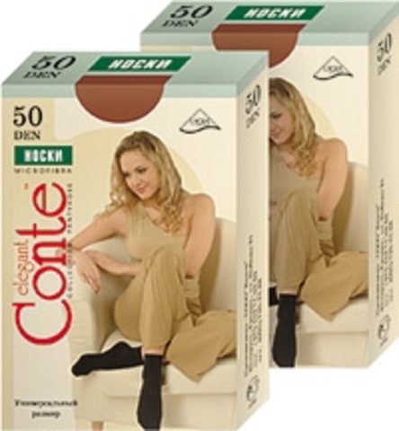 Conte Носки ж. Microfibra 50 d (1 пара) р. 23-25 nero