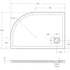 BelBagno TRAY-MR-UNO-RH-120/80-550-35-W-L-NO Поддон из искусственного мрамора в комплекте с сифоном с чёрной матовой декоративной накладкой