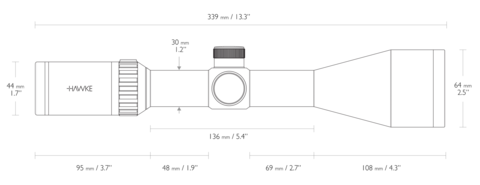 ОПТИЧЕСКИЙ ПРИЦЕЛ HAWKE VANTAGE IR 2,5-10X56 IR (L4A)