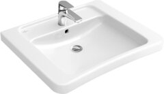 Villeroy&Boch ViCare 51786701 Раковина подвесная 65x55, отверстия для смесителя-1, с переливом, материал-керамика, цвет-альпийский белый фото