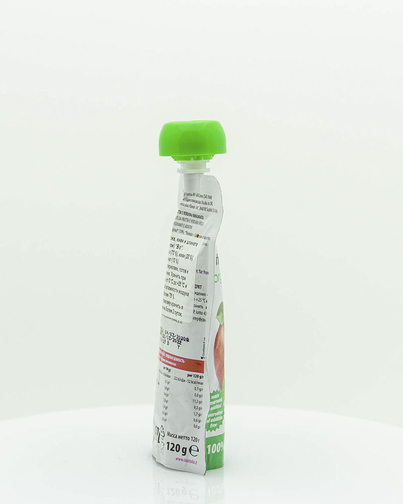 Пюре Bioitalia из Яблока, Киви и Шпината-Смузи 120 г