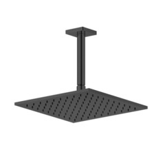 Gessi Rilievo 59159#299 Потолочная душевая головка на 1/2" 250x250 мм, длина изгот. под заказ (105 - 1855 мм), цвет: nero XL фото