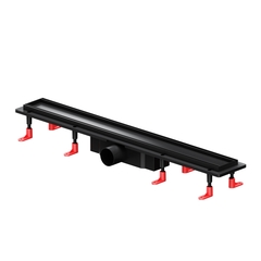 Am.Pm W02SC-U11-070-04BM PrimeFlow Трап для душа линейный универс затвор Tile 70см цвет черн мат фото