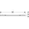 Geberit Option Plus 501.073.00.1 Зеркало с подсветкой с прямым и непрямым освещением, 90x70см, Серебристые оттенки / Матированный алюминий