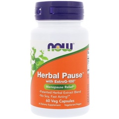 Now Foods, Herbal Pause с EstroG-100, 60 вегетарианских капсул