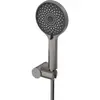 BelBagno DEL2.0-VDSET-GM Душевой комплект встраиваемый с изливом (смеситель встраив.,верхний душ, ручной душ со шлангом и держателем), оружейная сталь