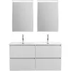 BelBagno UNO-1200-4C-SO-BO База под раковину подвесная с фрезерованными ручками по всей длине фасада с четырьмя выкатн. ящ., Bianco Opaco, 1200x455x608