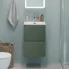 BelBagno UNO-MINI-400-2C-SO-VO База под раковину подвесная с фрезерованными ручками по всей длине фасада с двумя выкатн. ящ., Еловый Мат., 400x395x608