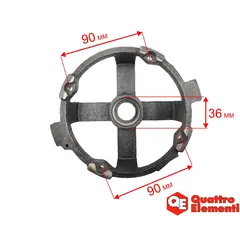 Крышка QUATTRO ELEMENTI КМ 24/50-200 двигателя задняя (248-467-029)