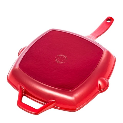Сковорода-гриль чугунная Swiss Diamond PC 42626R red (26см)