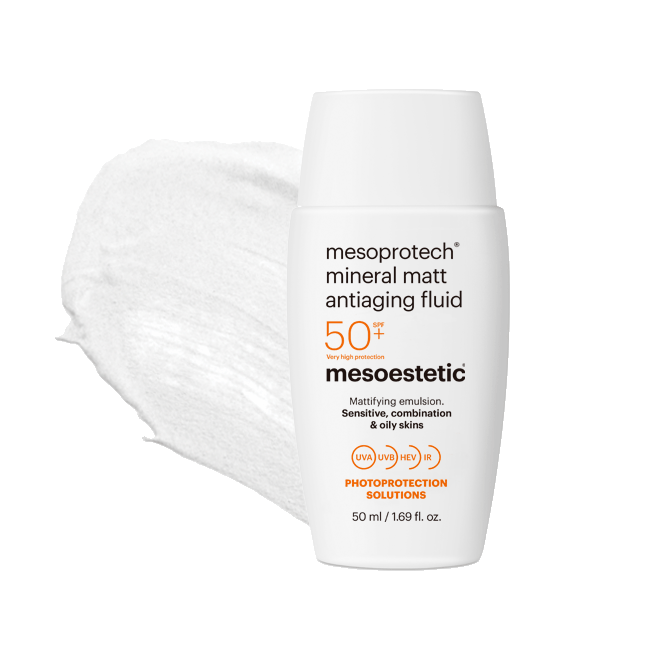 MESOESTETIC Mesoprotech Mineral Matt Antiaging Fluid SPF50+ Антивозрастной матирующий солнцезащитный флюид