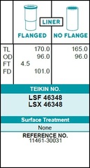Гильза блока цилиндров TEIKIN LSF46348 (4шт/упак) не хонингованная