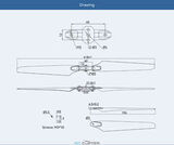 Пропеллер полимерный складной MF 1604 VP T-Motor (пара) с изменяемым шагом