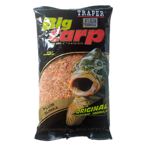 Прикормка TRAPER Big Carp 1kg Śliwka (Крупный карп слива)
