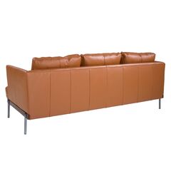 Диван 3-х местный 6171/KF160-3P кожаный со стальными ножками