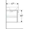 Geberit Renova Plan 879240000 Тумба под раковину, 120x46.3x47.8см, белый / меламин, структура дерева, матовый, белая / блестящая лакированная