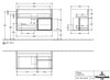 Villeroy&Boch Finion G040HFPD Тумба под раковину 99,6x59,1x49,8, с подсветкой LED, 2 выдвижных ящика. крепежный комплект Black Matt Lacquer / Gold Matt Lacquer