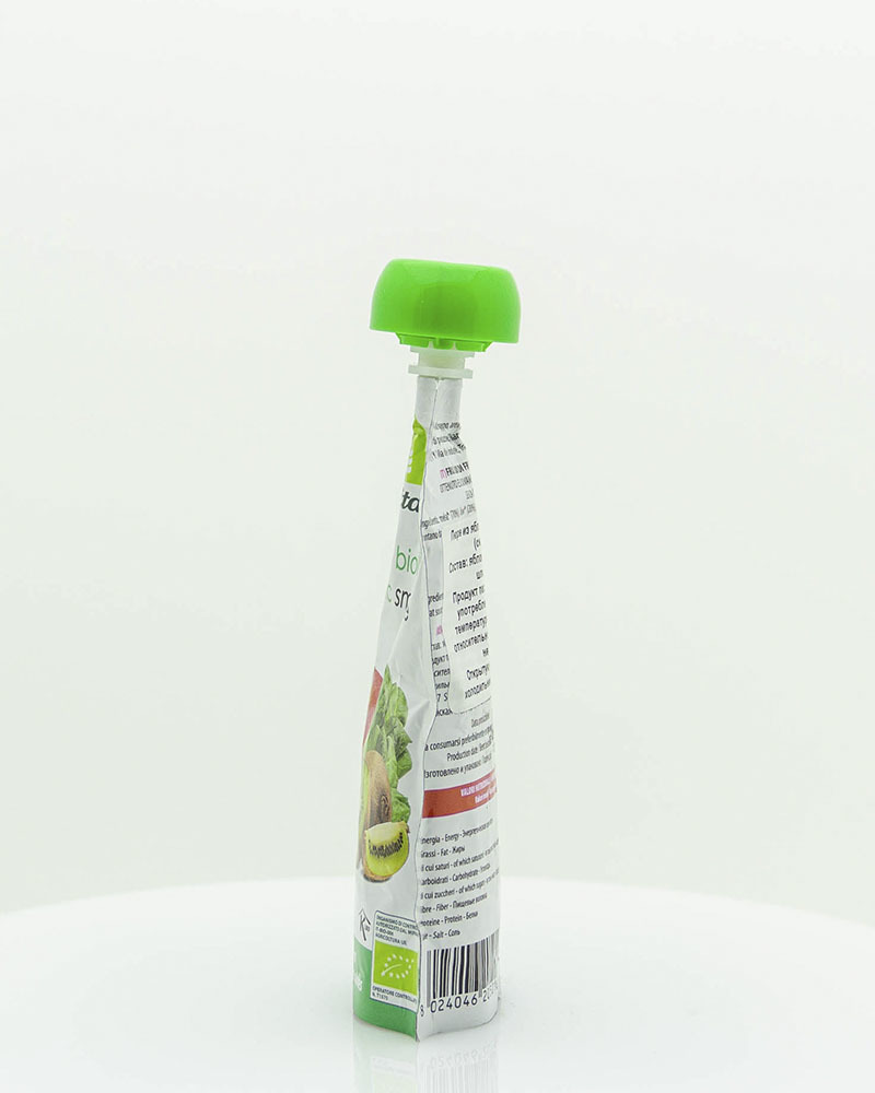 Пюре Bioitalia из Яблока, Киви и Шпината-Смузи 120 г