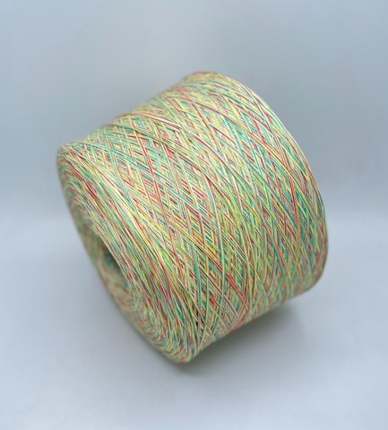 Pinori Filati (пр.Италия), art- Recy-Cot, 333м(смотка в 5 нитей)/100гр.100% хлопок, цвет-Мультифрукт, арт.29564