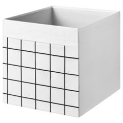 Коробка IKEA DRONA (ДРЁНА), Белый с рисунком, 33х38х33 см
