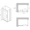 Abber Schwarzer Diamant AG30100BH-S50B Душевой уголок, 100x50x195, цвет: чёрный