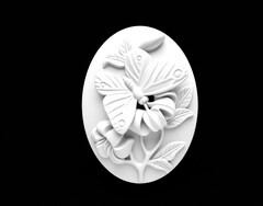 Силиконовый молд Камея № 29 Бабочка Объемная