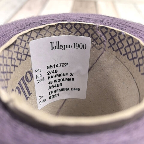 Меринос экстрафайн Tollegno 1900 Harmony 2/48 фиолетовый припыленный