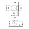 Duravit DuraStyle 45710900A1 (257109+006379) Комплект: подвесной унитаз Rimless 257109 370х480 мм.+ сиденье с автоматическим закрыванием