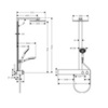 Hansgrohe Raindance E 27363000 Душевая система внешнего монтажа с термостатом 106,6 см с верхней лейкой 30х30 см