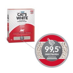 Cat's White BOX комкующийся наполнитель натуральный без ароматизатора для кошачьего туалета 10 л