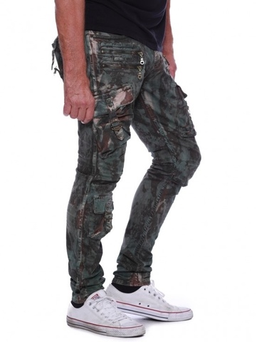 Robin's Jean | Джинсы мужские RAPTOR IN MILITARY GREEN CAMO SP50518 правый бок