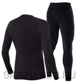 Элитный Тёплый Комплект термобелья Noname BodyFit Black женский-унисекс для холодной погоды