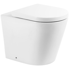 BelBagno Flay-R BB1003CBR/BB865SC Унитаз приставной безободковый, цвет: белый фото
