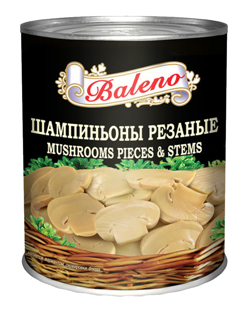 Шампиньоны резаные Baleno, 3000 мл.