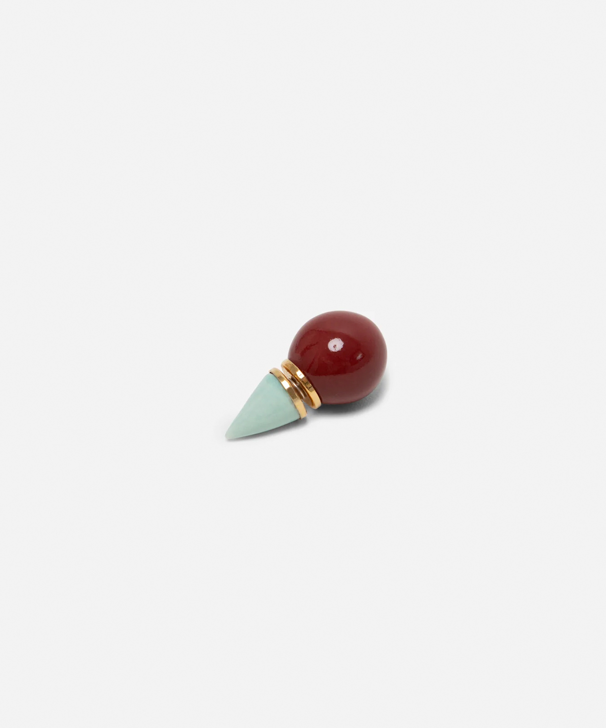 Моносерьга MINI SPIKE BALLOON AQUA BURGUNDY