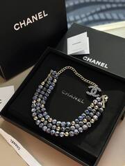 Колье/чокер трехрядный CHANEL